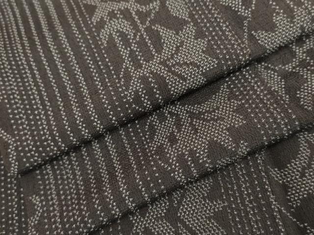 平和屋着物●本塩沢 更紗花唐草間道 正絹 逸品 AABJ6610cs