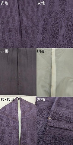 平和屋着物●お召 洋花文 桑の実色地 正絹 逸品 AABJ6614cs