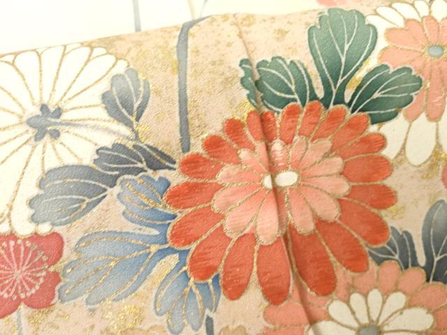 平和屋着物●訪問着 刺繍 枝花文 暈し染め 金彩 正絹 逸品 AABJ6615cs