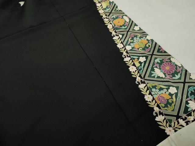 平和屋着物●豪華黒留袖 友禅 作家物 鳳凰花丸文 金彩 仮絵羽 正絹 逸品 未使用 AABJ6624cs