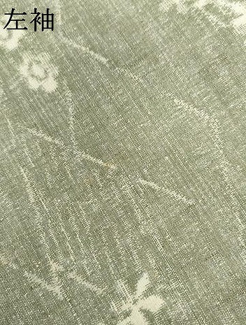 平和屋着物●結城紬 草花文 証紙付き 正絹 逸品 未使用 AABJ6641cs