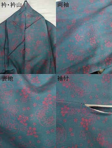 平和屋着物●上質な小紋 花鼓文 正絹 逸品 AABJ6658cs