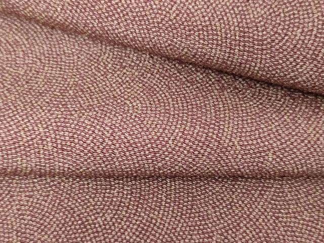 平和屋着物●江戸小紋 鮫小紋柄 鬼しぼ縮緬 正絹 逸品 AABJ6692cs