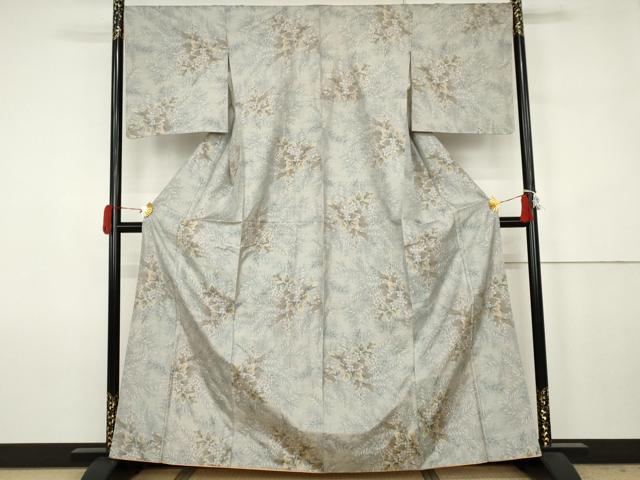 平和屋着物●本場大島紬 白大島 総絣 草花文 正絹 逸品 AABJ6700cs