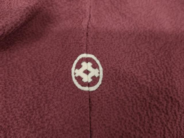 平和屋着物●上質な色無地 紋意匠 梅紫色 正絹 逸品 AABJ6707cs
