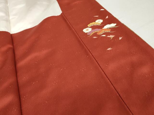 平和屋着物●訪問着 雪輪舞蝶梅松文 暈し染め 金銀彩 正絹 逸品 AABJ6710cs