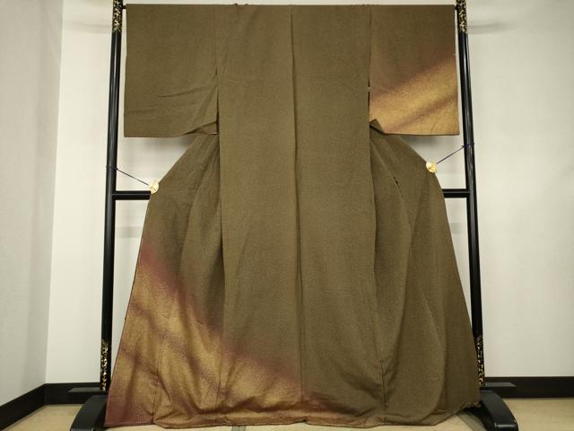 平和屋着物●訪問着 霞文 暈し染め 金彩 仮絵羽 正絹 逸品 未使用 AABJ6723ck
