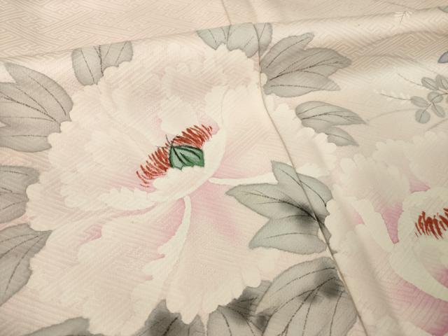 平和屋着物●訪問着 手描き 草花文 暈し染め 正絹 逸品 AABJ6731ck