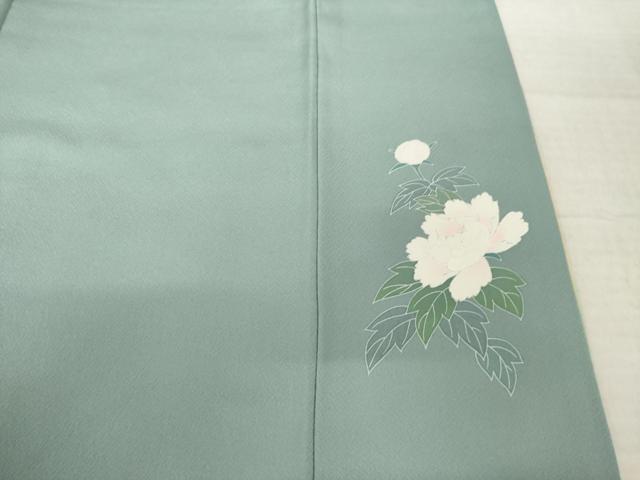 平和屋着物●訪問着 友禅 草花文 暈し染め 金彩 正絹 逸品 AABJ6744ck