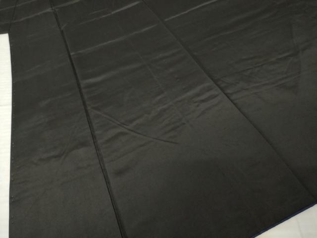 平和屋着物●男性 黒紋付・羽織セット 正絹 逸品 AABJ6749ck