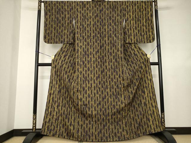平和屋着物●お召 幾何学文様 高島屋扱い 正絹 逸品 AABJ6752ck