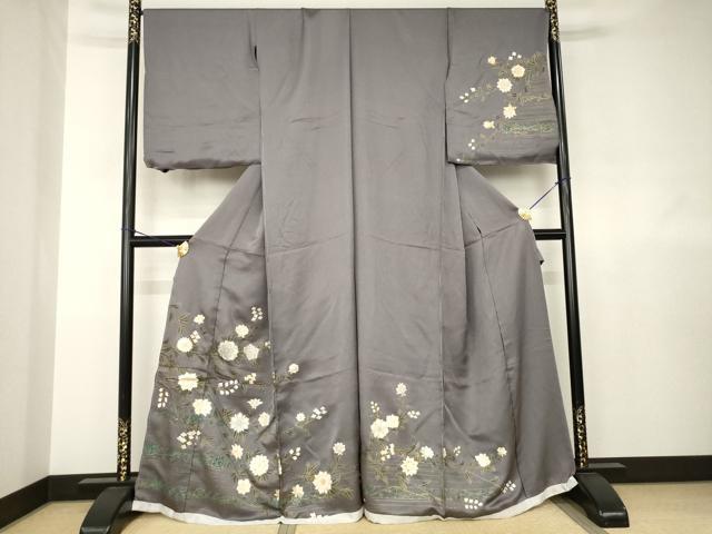 平和屋着物●訪問着 枝花文 金彩 仮絵羽 正絹 逸品 未使用 AABJ6760ck