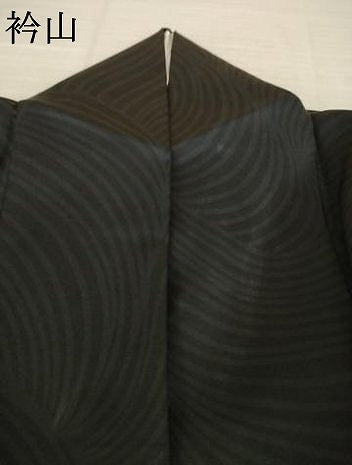 平和屋着物●訪問着 道長草葉文 黒地 金彩 正絹 逸品 AABJ6762ck