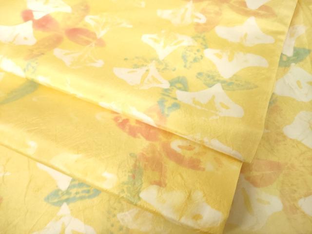 平和屋着物●本場大島紬 染大島 絞り ろうけつ染 幾何学文様 正絹 逸品 AABJ6763ck