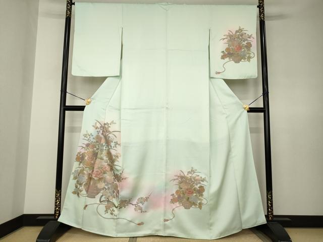 平和屋着物●訪問着 飾花文 金銀彩 正絹 逸品 AABJ6781ck