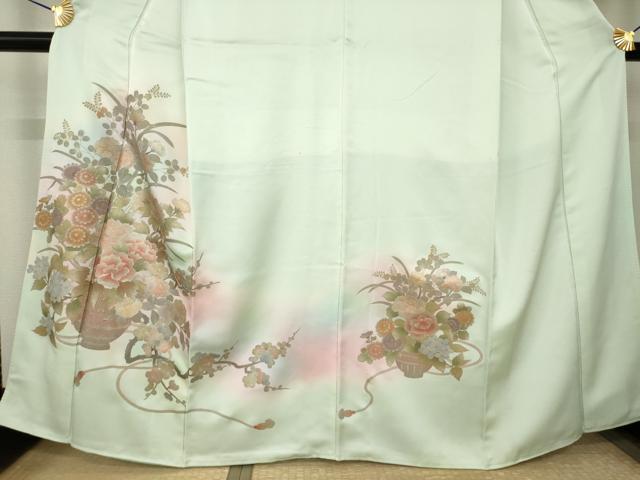 平和屋着物●訪問着 飾花文 金銀彩 正絹 逸品 AABJ6781ck