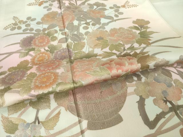 平和屋着物●訪問着 飾花文 金銀彩 正絹 逸品 AABJ6781ck