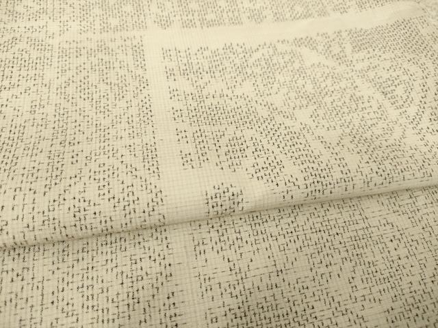平和屋着物●上質な紬 洋花文 正絹 逸品 AABJ6782ck