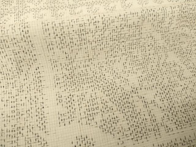 平和屋着物●上質な紬 洋花文 正絹 逸品 AABJ6782ck