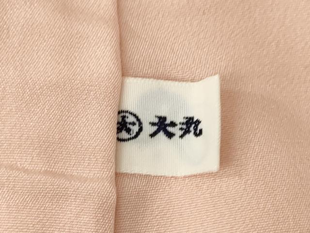平和屋着物●上質な色無地 菱地紋 ときがら茶色 大丸扱い 正絹 逸品 AABJ6783ck