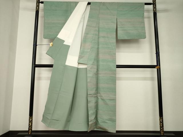平和屋着物●紅花紬 米沢 霞文 正絹 逸品 AABJ6785ck