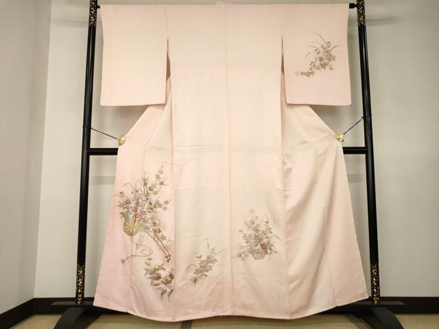 平和屋着物●訪問着 花車文 金銀彩 正絹 逸品 AABJ6787ck
