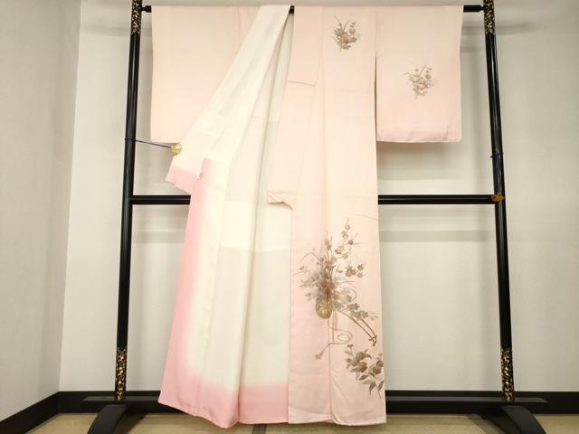 平和屋着物●訪問着 花車文 金銀彩 正絹 逸品 AABJ6787ck