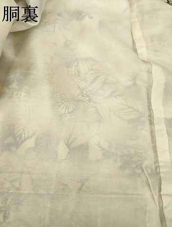 平和屋着物●上質な小紋 型染め 草花文 正絹 逸品 AABJ6790ck