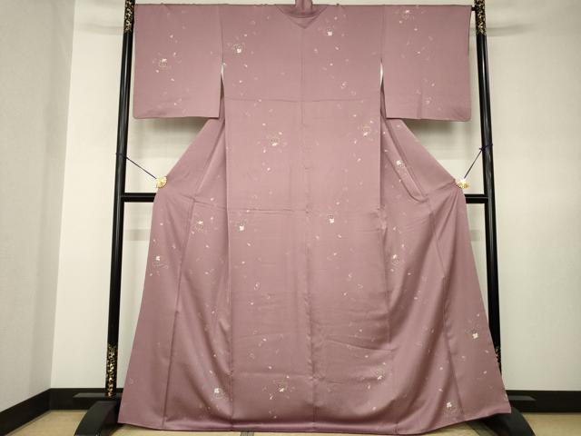 平和屋着物●上質な小紋 花丸文 正絹 逸品 AABJ6795ck
