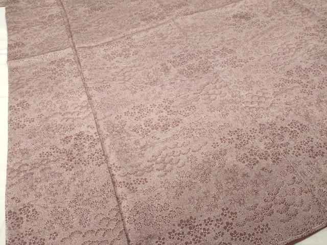 平和屋着物●江戸小紋 草花文 正絹 逸品 AABJ6797ck