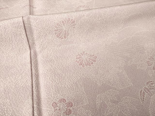 平和屋着物●伝統工芸師 服部光擴 江戸小紋 訪問着 鮫小紋柄 草花文 正絹 逸品 AABJ6799ck