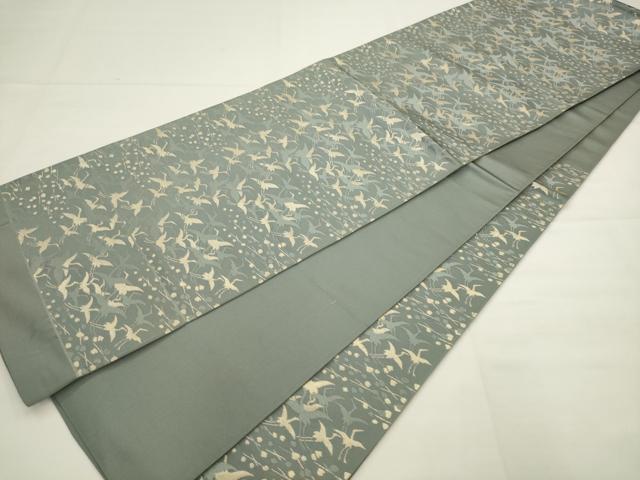 平和屋着物◎六通柄袋帯 飛鶴文 金糸 正絹 逸品 AABJ6812pf
