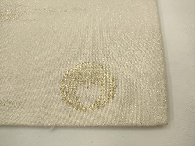 平和屋着物◎綴れ 太鼓柄袋帯 名匠家紋 金銀糸 正絹 逸品 AABJ6841pf