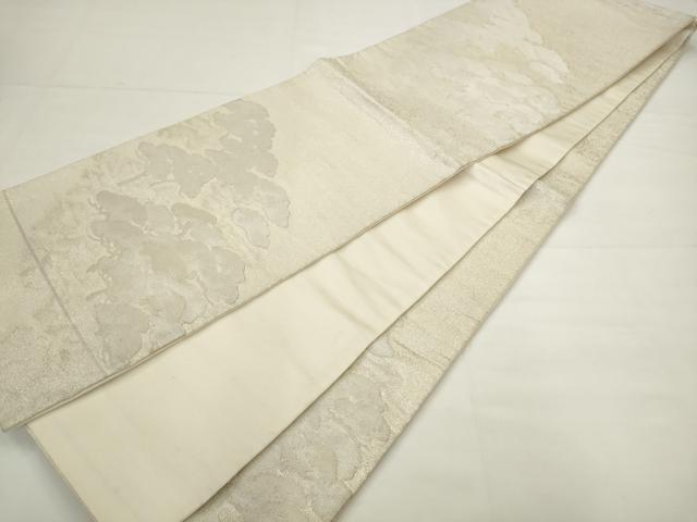 平和屋着物◎六通柄袋帯 松文 銀糸 正絹 逸品 AABJ6853pf