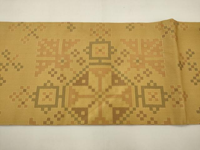 平和屋着物◎つけ帯 蜀江花文 正絹 逸品 AABJ6875pf