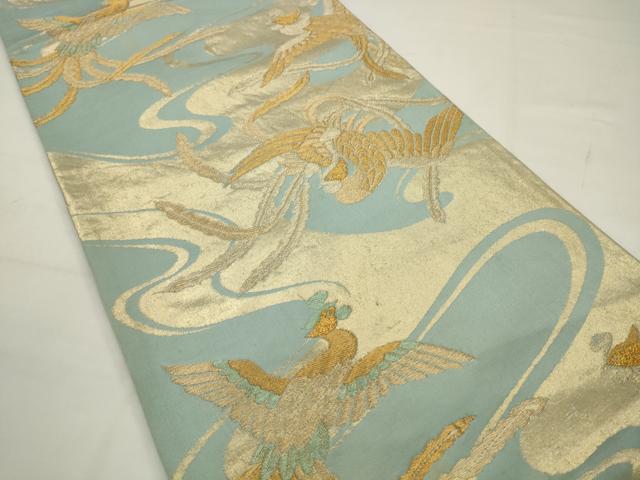 平和屋着物◎六通柄袋帯 鳳凰 金糸 正絹 逸品 AABJ6880pf