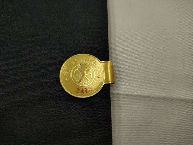 平和屋着物●西陣 九寸名古屋帯 瓦吉祥文 金糸 証紙付き 正絹 逸品 AABJ6891pf