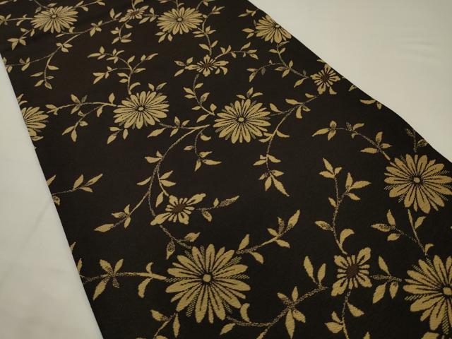 平和屋着物●六通柄袋帯 柿渋染 蔦花文 やまと誂製 正絹 逸品 AABJ6903pf