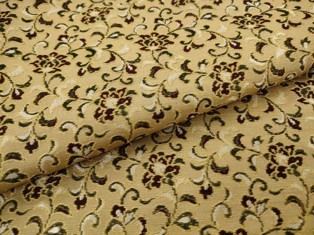 平和屋着物●つけ帯 更紗花文 金糸 正絹 逸品 AABJ6913pf