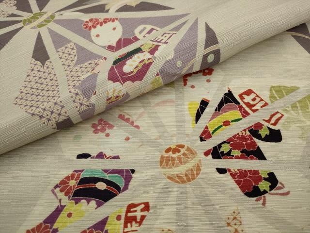 平和屋着物●全通柄京袋帯 兎 正絹 逸品 AABJ6927pf