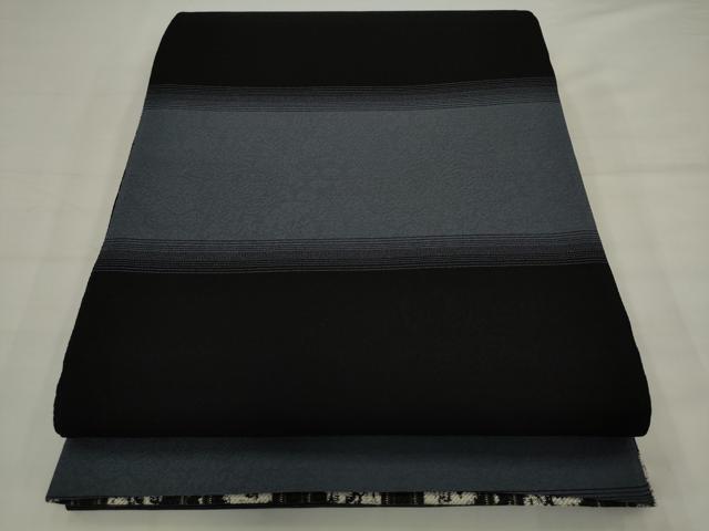 平和屋着物●六通柄袋帯 花間道 黒地 正絹 逸品 AABJ6931pf