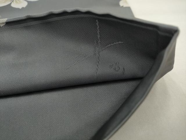 平和屋着物●世界的人形師 辻村寿三郎 ジュサブロー 六通柄袋帯 舞桜文 銀糸 正絹 逸品 AABJ6946pf