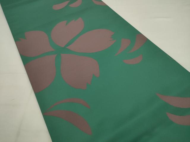 平和屋着物●世界的人形師 辻村寿三郎 ジュサブロー 六通柄袋帯 舞桜文 正絹 逸品 AABJ6947pf
