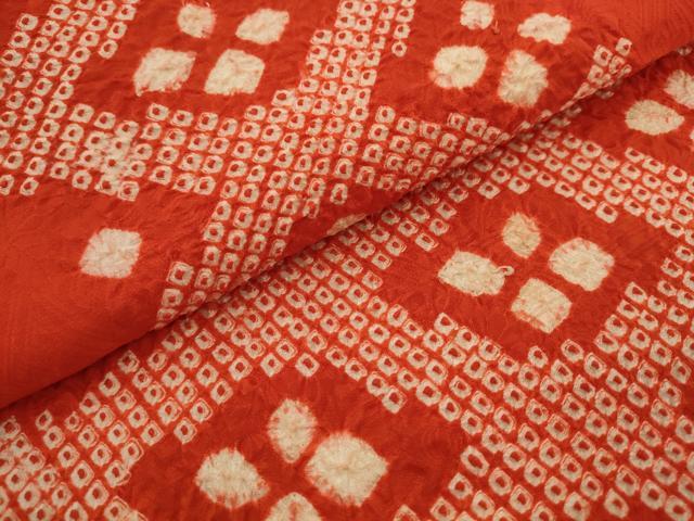 平和屋着物●九寸名古屋帯 総絞り 花菱文 正絹 逸品 AABJ6955pf