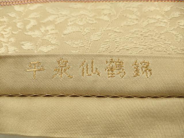 平和屋着物●龍村美術織物 たつむら 六通柄 本袋帯 平泉仙鶴錦 金糸 正絹 逸品 AABJ6956pf