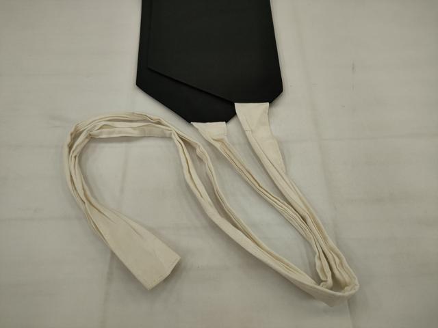 平和屋着物●つけ帯 吉祥文 黒地 金糸 正絹 逸品 AABJ6962pf