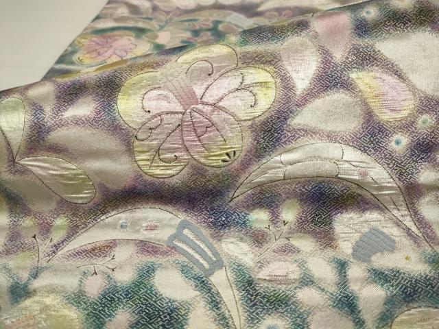 平和屋着物●全通柄袋帯 辻が花 金銀糸 正絹 逸品 AABJ6980pf
