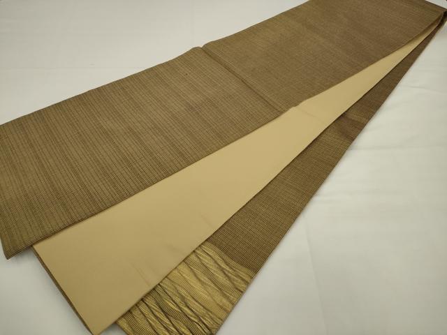 平和屋着物●太鼓柄袋帯 波文 金糸 正絹 逸品 AABJ6982pf