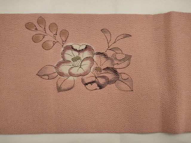 平和屋着物●九寸名古屋帯 辻が花 手描き 絞り 鬼しぼ縮緬 正絹 逸品 AABJ6996pf