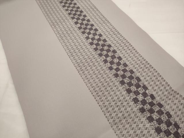 平和屋着物●塩瀬 九寸開き名古屋帯 幾何学文様 正絹 逸品 AABJ7009pf